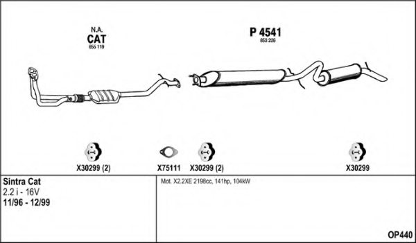 FENNO OP440 Exhaust System